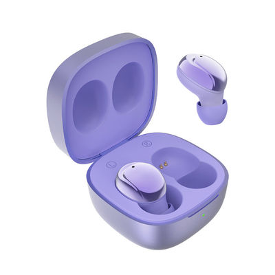 Ungu Putih Hitam IPX5 Earbud Nirkabel Tahan Keringat Hi Fi Stereo