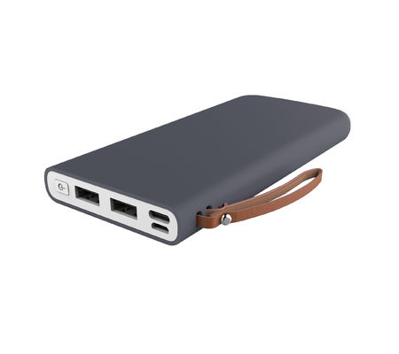Lapisan Karet Berwarna-warni 138mm Portable Dual USB Power Bank