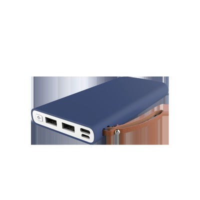 Lapisan Karet Berwarna-warni 138mm Portable Dual USB Power Bank
