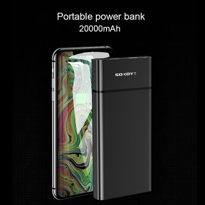 Kapasitas Tinggi 20000mAh 380g Paket Baterai USB Ganda