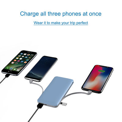 Kabel Inbuilt 10000mAh 210g Ultra Slim Power Bank