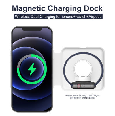 Pengisi Daya Magsafe Duo Nirkabel Super Slim 15W 2 In 1 Lipat