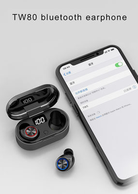 Kontrol Sentuh TW80 Mini Earphone Bluetooth Nirkabel Dengan Mikrofon