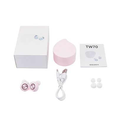 SBC AAC 123db TWS Earbud Bluetooth Nirkabel Sejati Dengan Casing Pengisian Daya