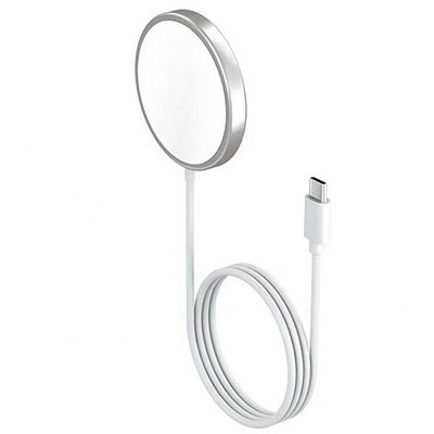 Pengisi Daya Nirkabel Portabel 15W 3A Pengisi Daya Cepat Dengan Kabel USB C.