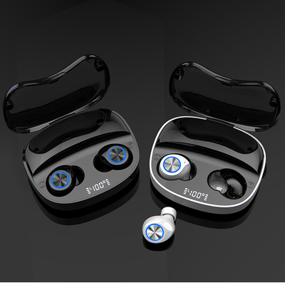 Layar Led Kontrol Sentuh Nirkabel 5.0 Earphone Earbud TW90 Headset Nirkabel dengan Kotak Pengisi Daya